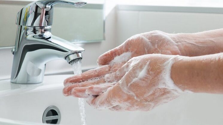 wash your hands to avoid parasite infection