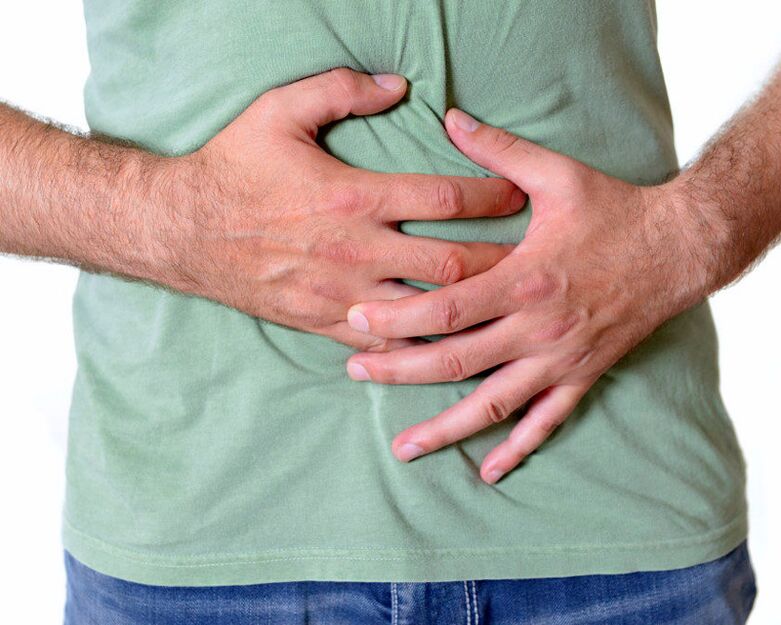 Worms can live in the intestines, causing pain in the abdomen